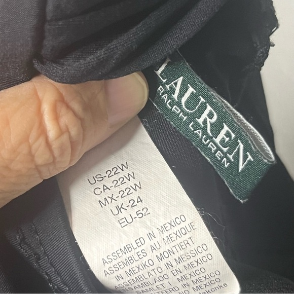 Lauren Ralph Lauren Swimsuit One Piece Swimwear 22W Black Full Coverage - Picture 9 of 9